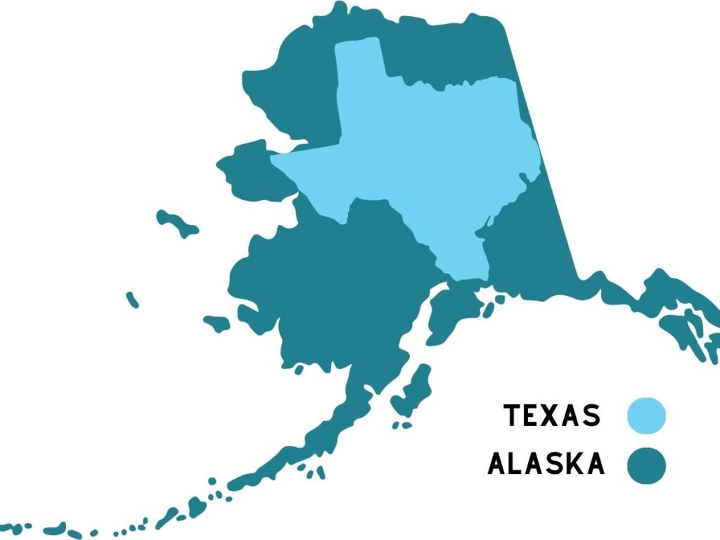 Alaska compared to Texas
